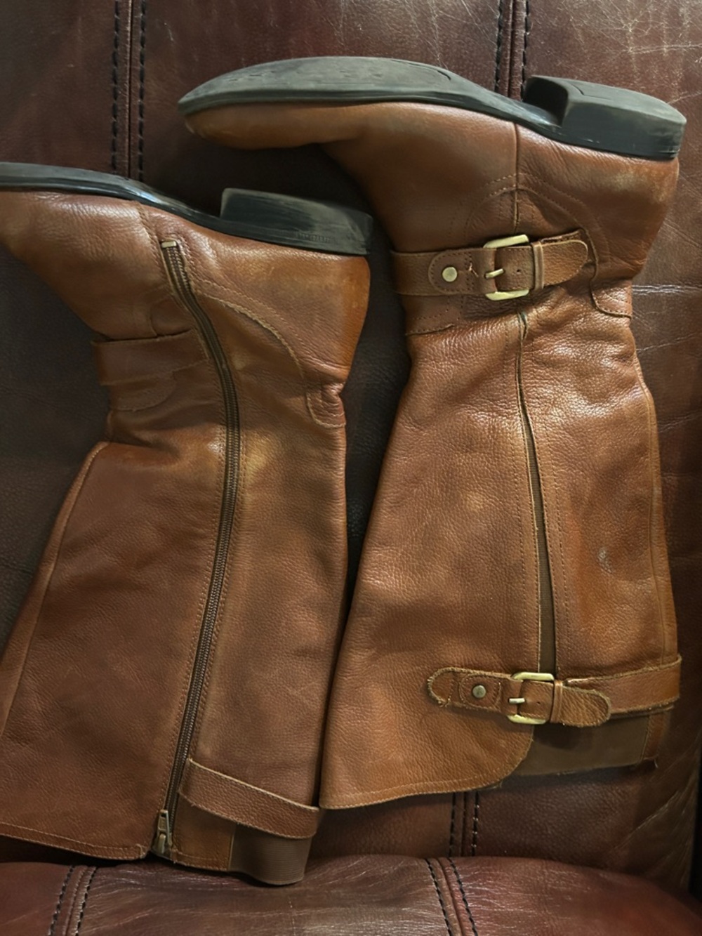 Women's Wide- Calf Over-the-Knee Riding Boots in Brown - Picture 2 of 4